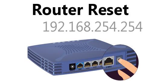 192.168.254.254 router reset